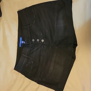 Black denim shorts size 14